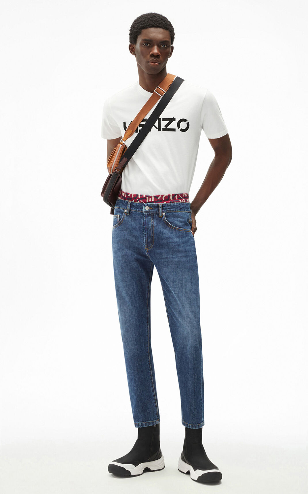 Calças De Ganga Kenzo Cropped Masculino - Azul Marinho Azuis | 834OWVKXA